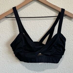 Free‎ People Movement Womens Black Twist & Shout Bra Crop Top Workout Gym Yoga